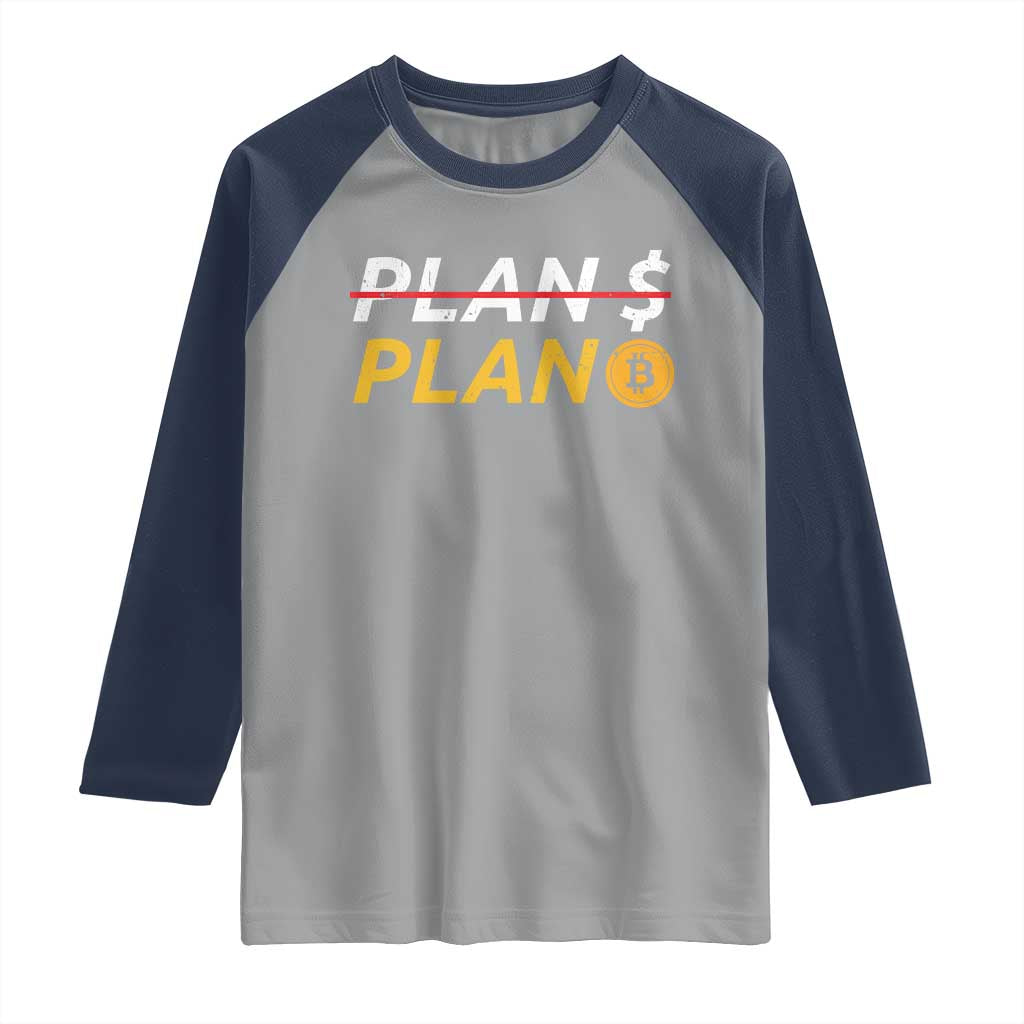 Bitcoin Plan B HODL Raglan Shirt BTC Crypto Currency Traders