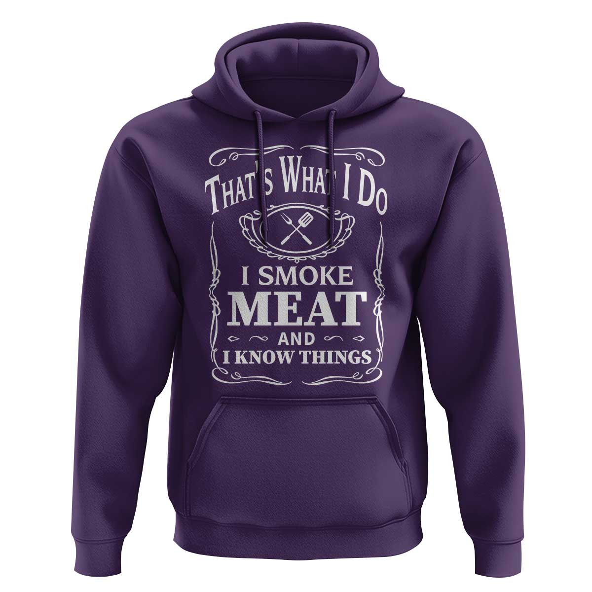 Funny Grilling BBQ Hoodie That's What I Do I Smoke Meat And I Know Things Father's Day