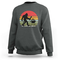 Funny Retro Bigfoot Grilling BBQ Chef Sweatshirt - Wonder Print Shop