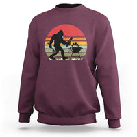 Funny Retro Bigfoot Grilling BBQ Chef Sweatshirt - Wonder Print Shop
