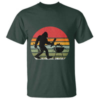 Funny Retro Bigfoot Grilling BBQ Chef T Shirt - Wonder Print Shop