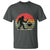 Funny Retro Bigfoot Grilling BBQ Chef T Shirt - Wonder Print Shop