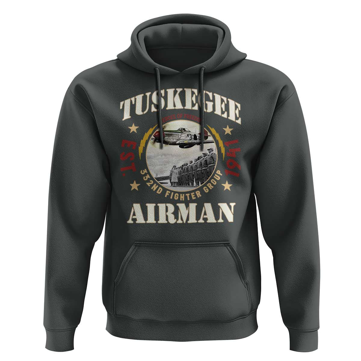 Tuskegee Airman Hoodie Heroes Of Freedom 332ND Fighter Group Est 1941