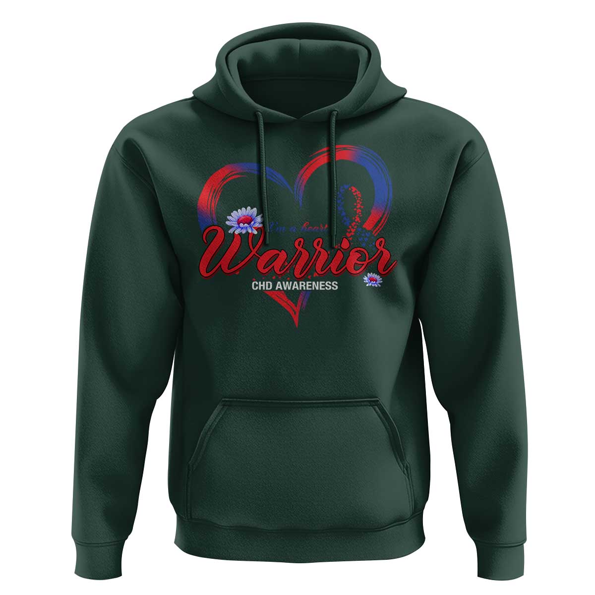 I'm A Heart Warrior Hoodie Congenital Heart Disease CHD Awareness
