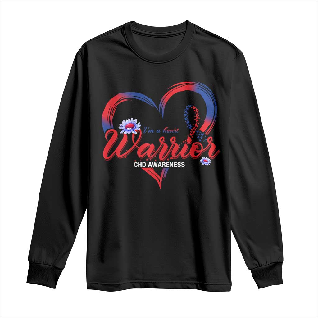 I'm A Heart Warrior Long Sleeve Shirt Congenital Heart Disease CHD Awareness