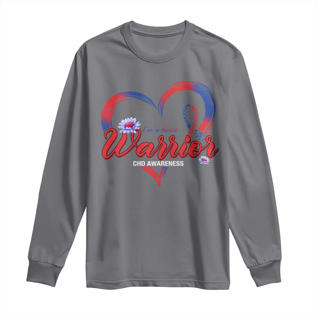 I'm A Heart Warrior Long Sleeve Shirt Congenital Heart Disease CHD Awareness
