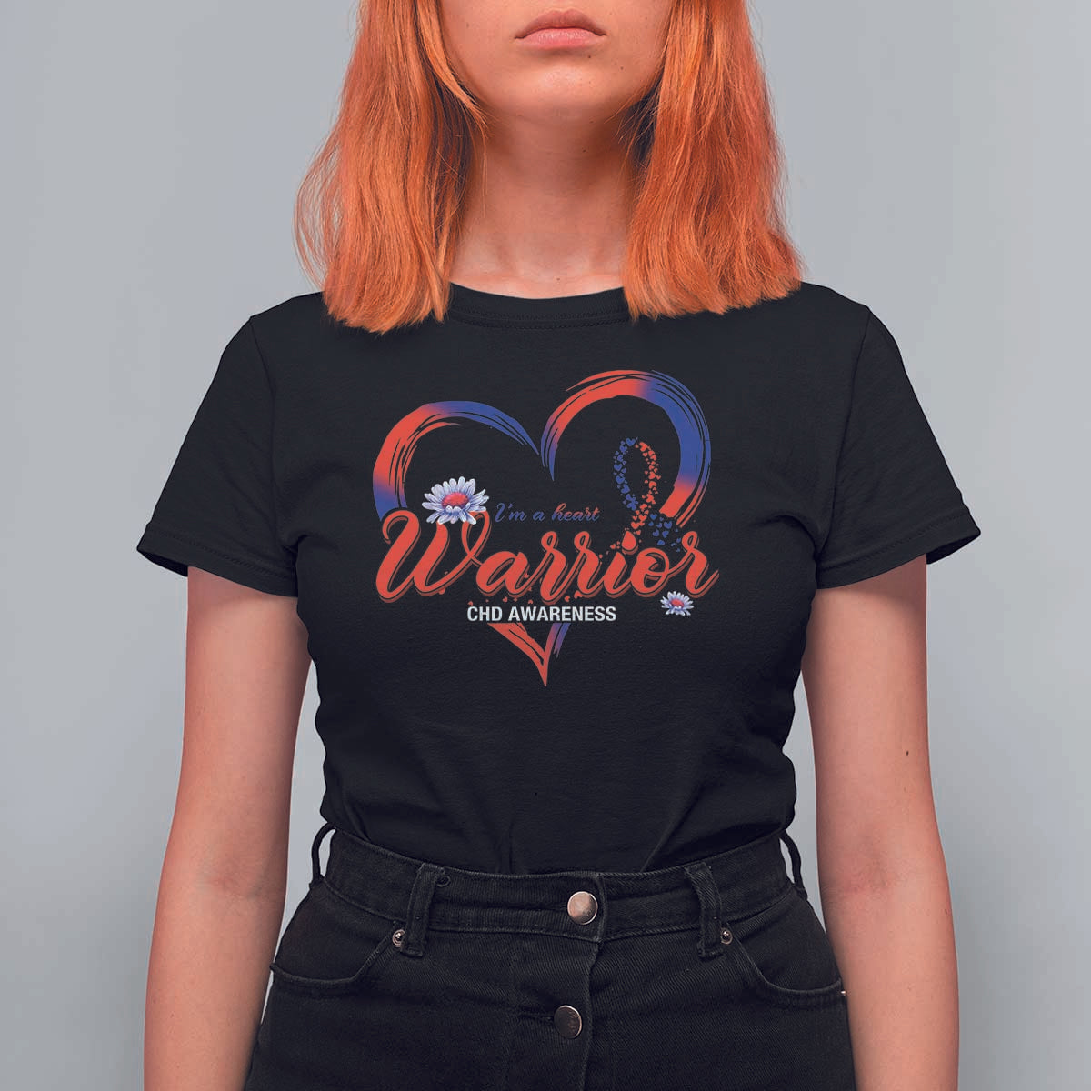 I'm A Heart Warrior T Shirt For Women Congenital Heart Disease CHD Awareness