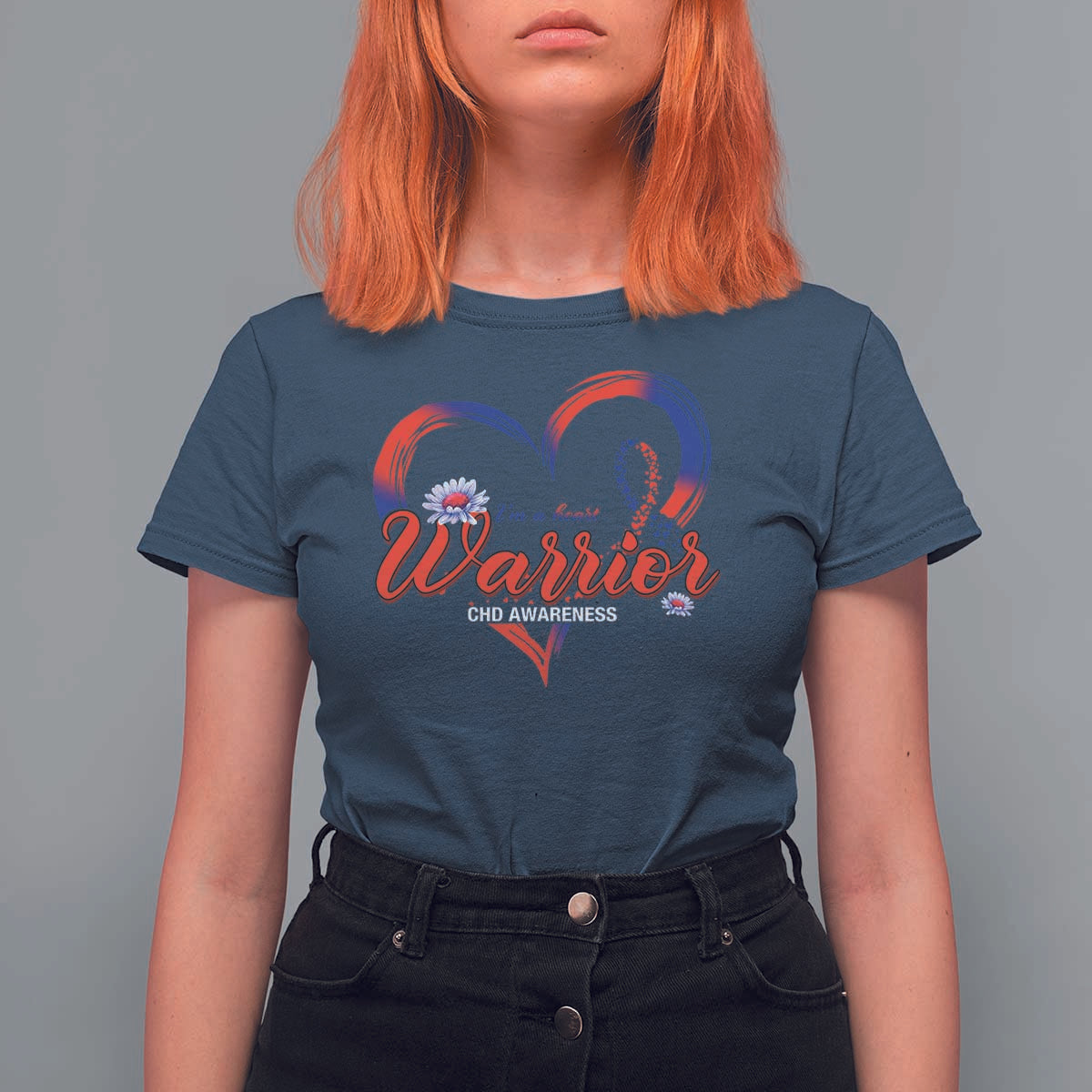 I'm A Heart Warrior T Shirt For Women Congenital Heart Disease CHD Awareness