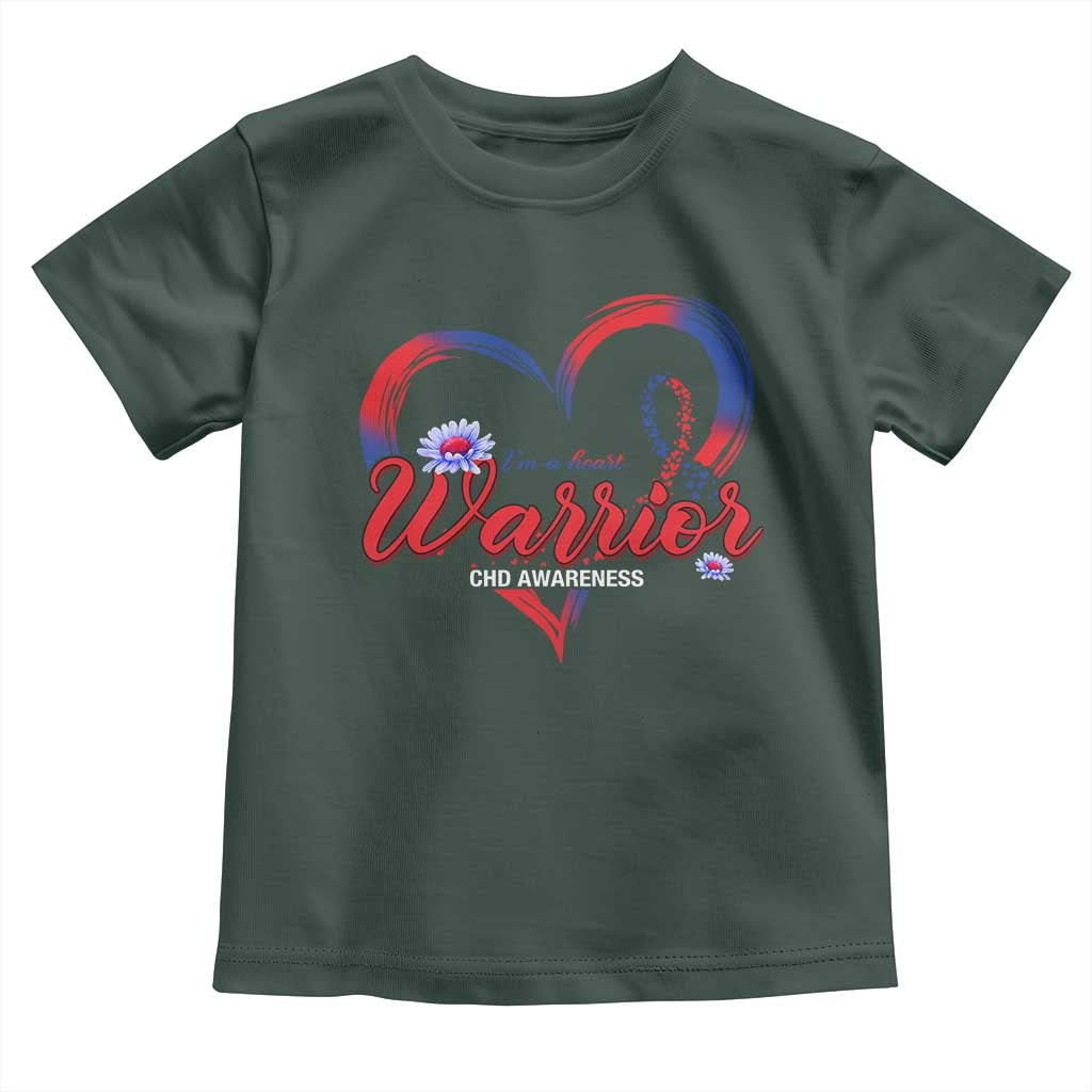 I'm A Heart Warrior Toddler T Shirt Congenital Heart Disease CHD Awareness
