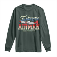 Tuskegee Airman Long Sleeve Shirt 332ND Fighter Group Airplane