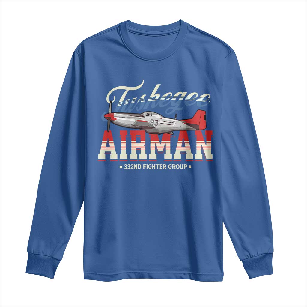 Tuskegee Airman Long Sleeve Shirt 332ND Fighter Group Airplane
