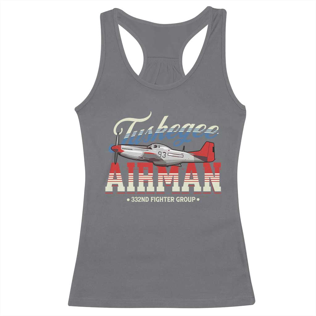Tuskegee Airman Racerback Tank Top 332ND Fighter Group Airplane