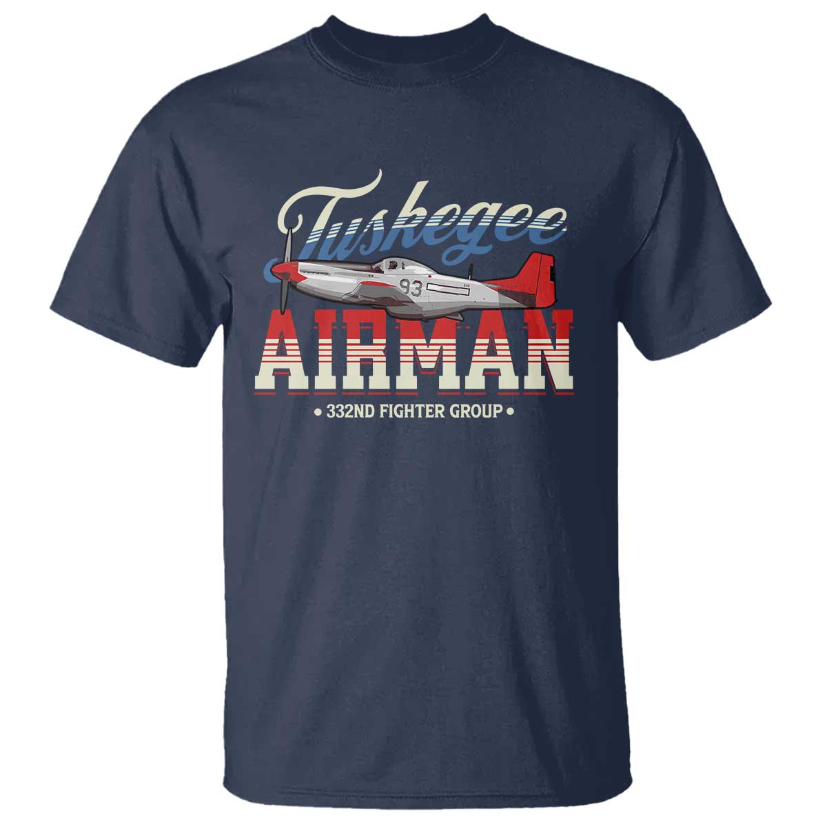 Tuskegee Airman T Shirt 332ND Fighter Group Airplane