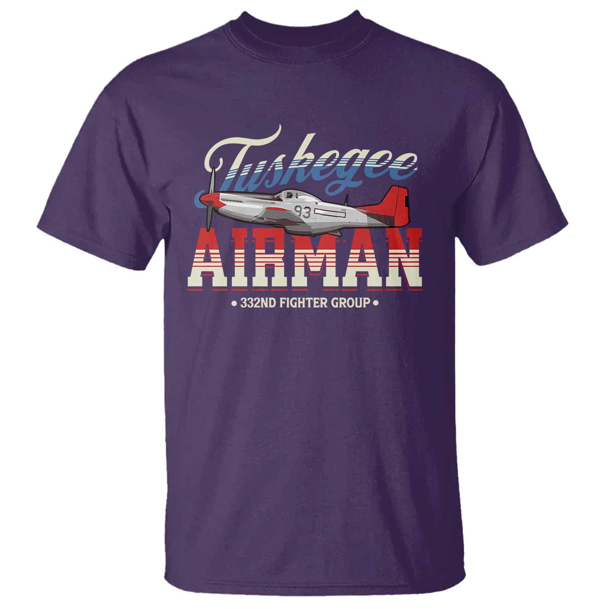 Tuskegee Airman T Shirt 332ND Fighter Group Airplane