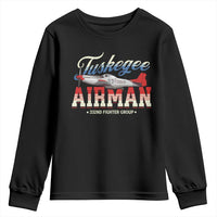 Tuskegee Airman Youth Sweatshirt 332ND Fighter Group Airplane