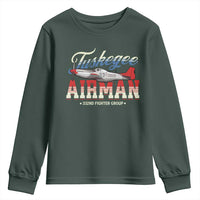 Tuskegee Airman Youth Sweatshirt 332ND Fighter Group Airplane
