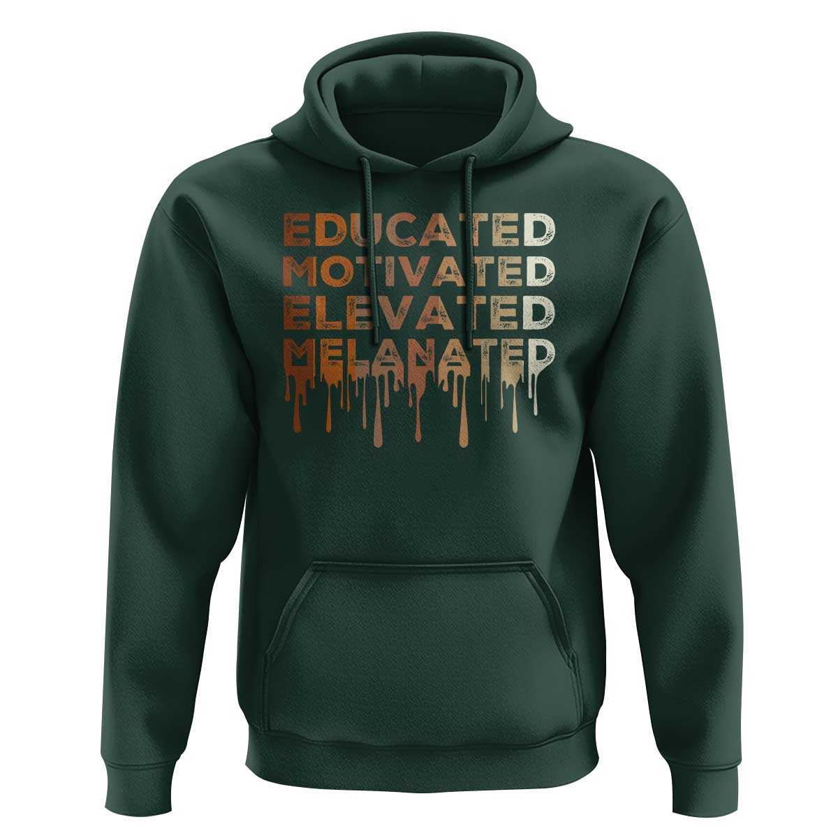 Educated Motivated Elevated Melanated Hoodie Black Pride Melanin