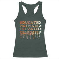 Educated Motivated Elevated Melanated Racerback Tank Top Black Pride Melanin
