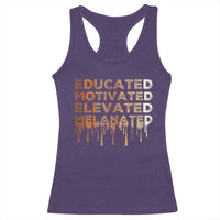Educated Motivated Elevated Melanated Racerback Tank Top Black Pride Melanin