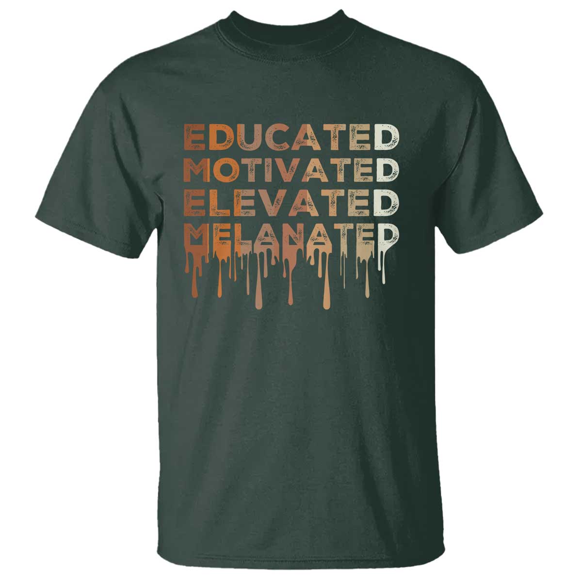 Educated Motivated Elevated Melanated T Shirt Black Pride Melanin