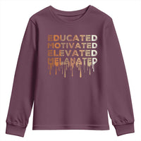 Educated Motivated Elevated Melanated Youth Sweatshirt Black Pride Melanin