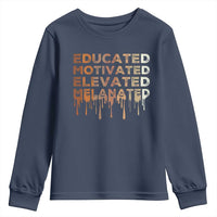 Educated Motivated Elevated Melanated Youth Sweatshirt Black Pride Melanin