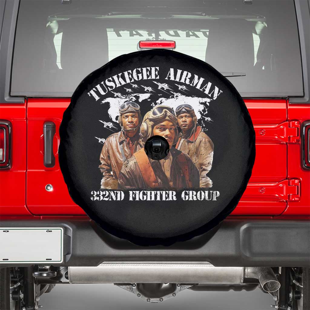 Tuskegee Airman Spare Tire Cover 332ND Fighter Group Black History Month