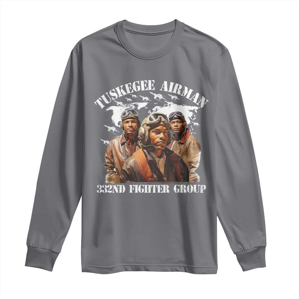 Tuskegee Airman Long Sleeve Shirt 332ND Fighter Group Black History Month