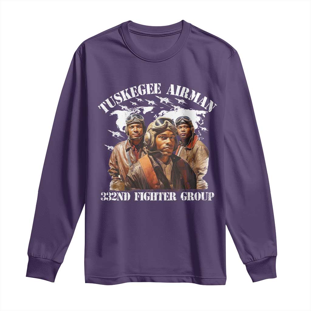 Tuskegee Airman Long Sleeve Shirt 332ND Fighter Group Black History Month
