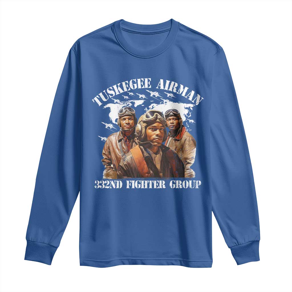 Tuskegee Airman Long Sleeve Shirt 332ND Fighter Group Black History Month