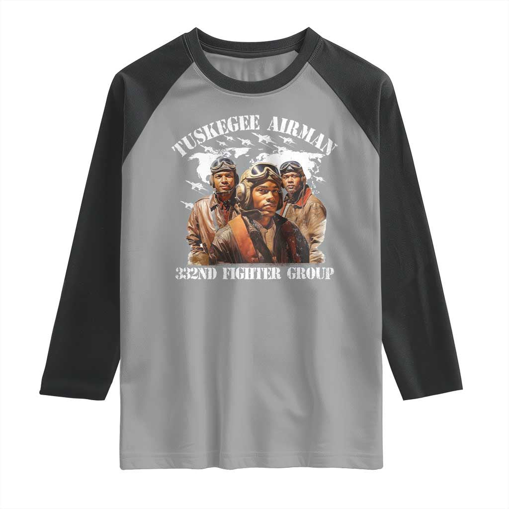 Tuskegee Airman Raglan Shirt 332ND Fighter Group Black History Month