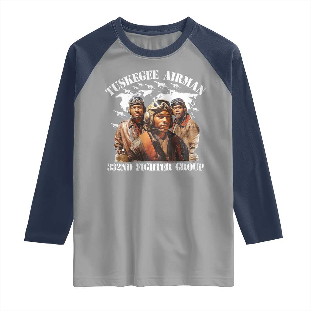 Tuskegee Airman Raglan Shirt 332ND Fighter Group Black History Month