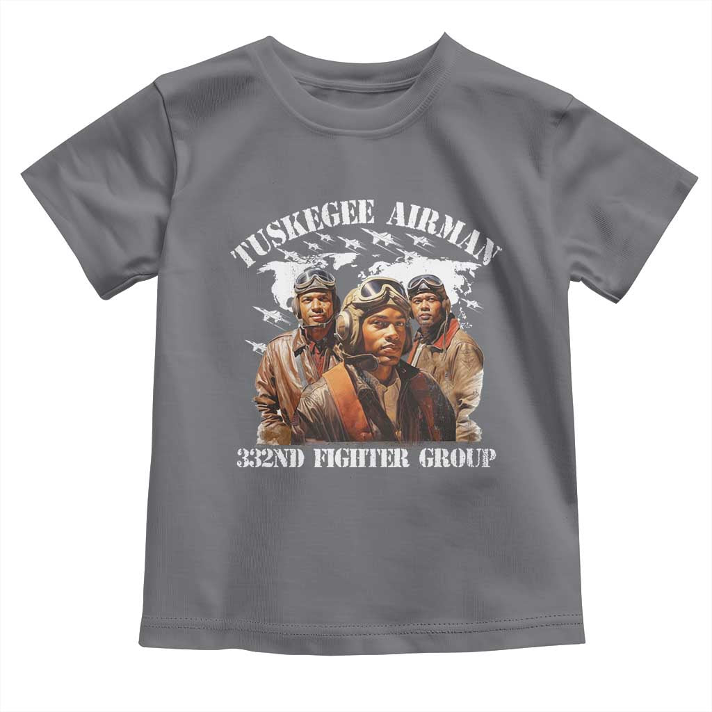 Tuskegee Airman Toddler T Shirt 332ND Fighter Group Black History Month