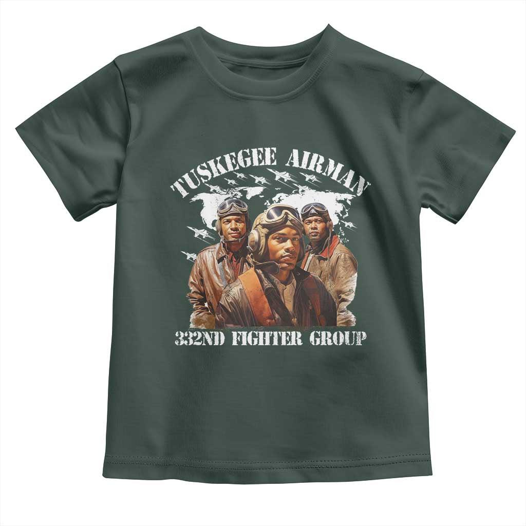 Tuskegee Airman Toddler T Shirt 332ND Fighter Group Black History Month