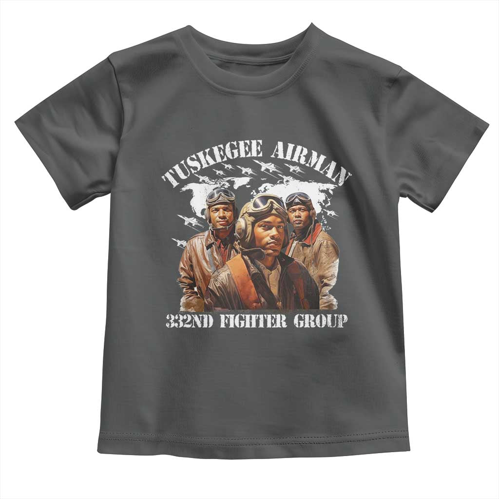 Tuskegee Airman Toddler T Shirt 332ND Fighter Group Black History Month