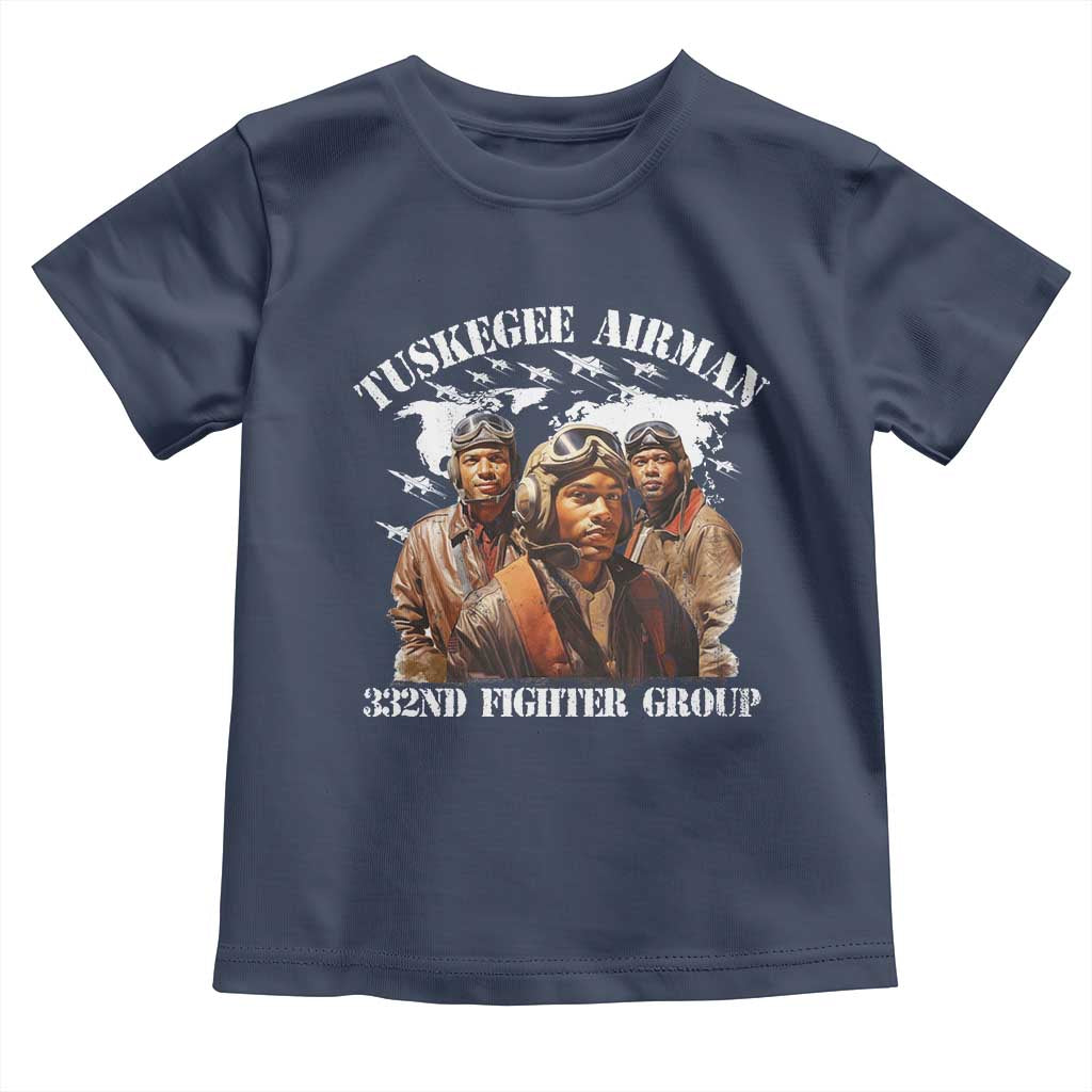 Tuskegee Airman Toddler T Shirt 332ND Fighter Group Black History Month