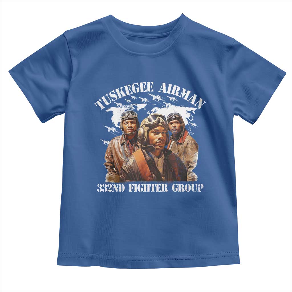 Tuskegee Airman Toddler T Shirt 332ND Fighter Group Black History Month