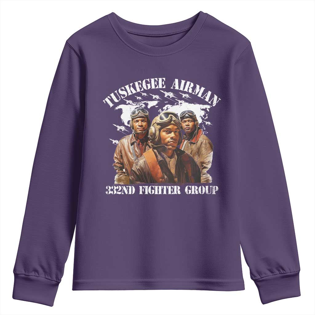 Tuskegee Airman Youth Sweatshirt 332ND Fighter Group Black History Month