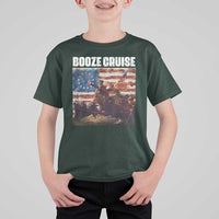 Funny George Washington T Shirt For Kid Booze Cruise Political Party Vintage American Flag
