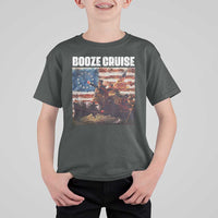Funny George Washington T Shirt For Kid Booze Cruise Political Party Vintage American Flag