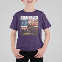 Funny George Washington T Shirt For Kid Booze Cruise Political Party Vintage American Flag