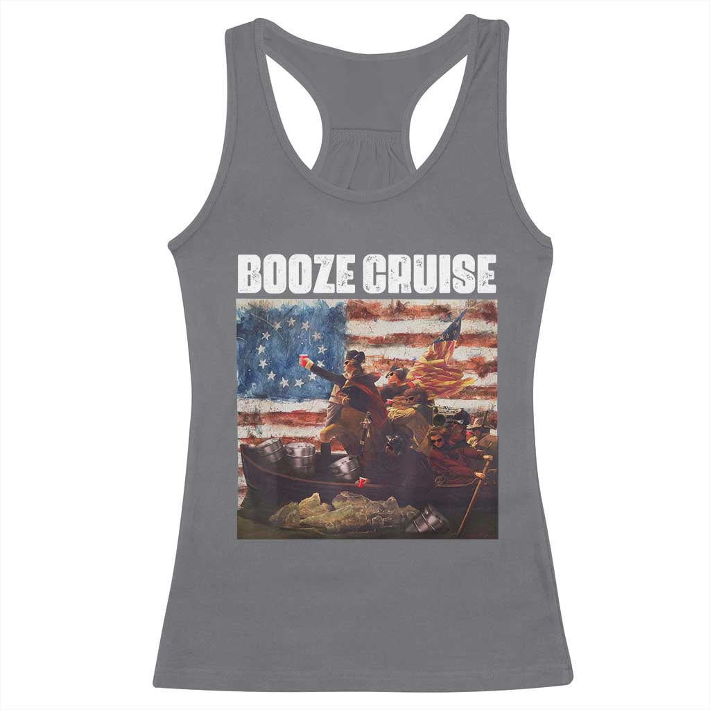 Funny George Washington Racerback Tank Top Booze Cruise Political Party Vintage American Flag