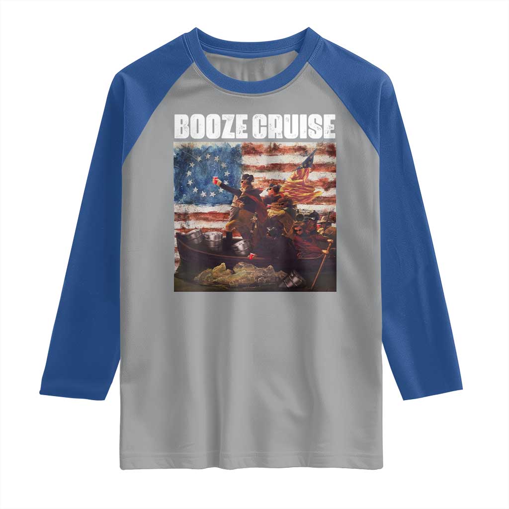 Funny George Washington Raglan Shirt Booze Cruise Political Party Vintage American Flag