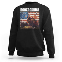 Funny George Washington Sweatshirt Booze Cruise Political Party Vintage American Flag