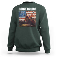 Funny George Washington Sweatshirt Booze Cruise Political Party Vintage American Flag