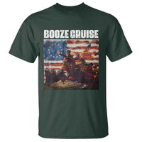 Funny George Washington T Shirt Booze Cruise Political Party Vintage American Flag