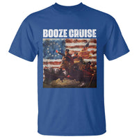 Funny George Washington T Shirt Booze Cruise Political Party Vintage American Flag