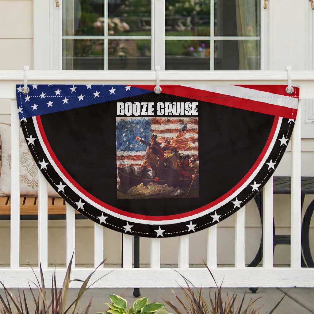 Funny George Washington Patriotic Fan Flag Booze Cruise Political Party Vintage American Flag