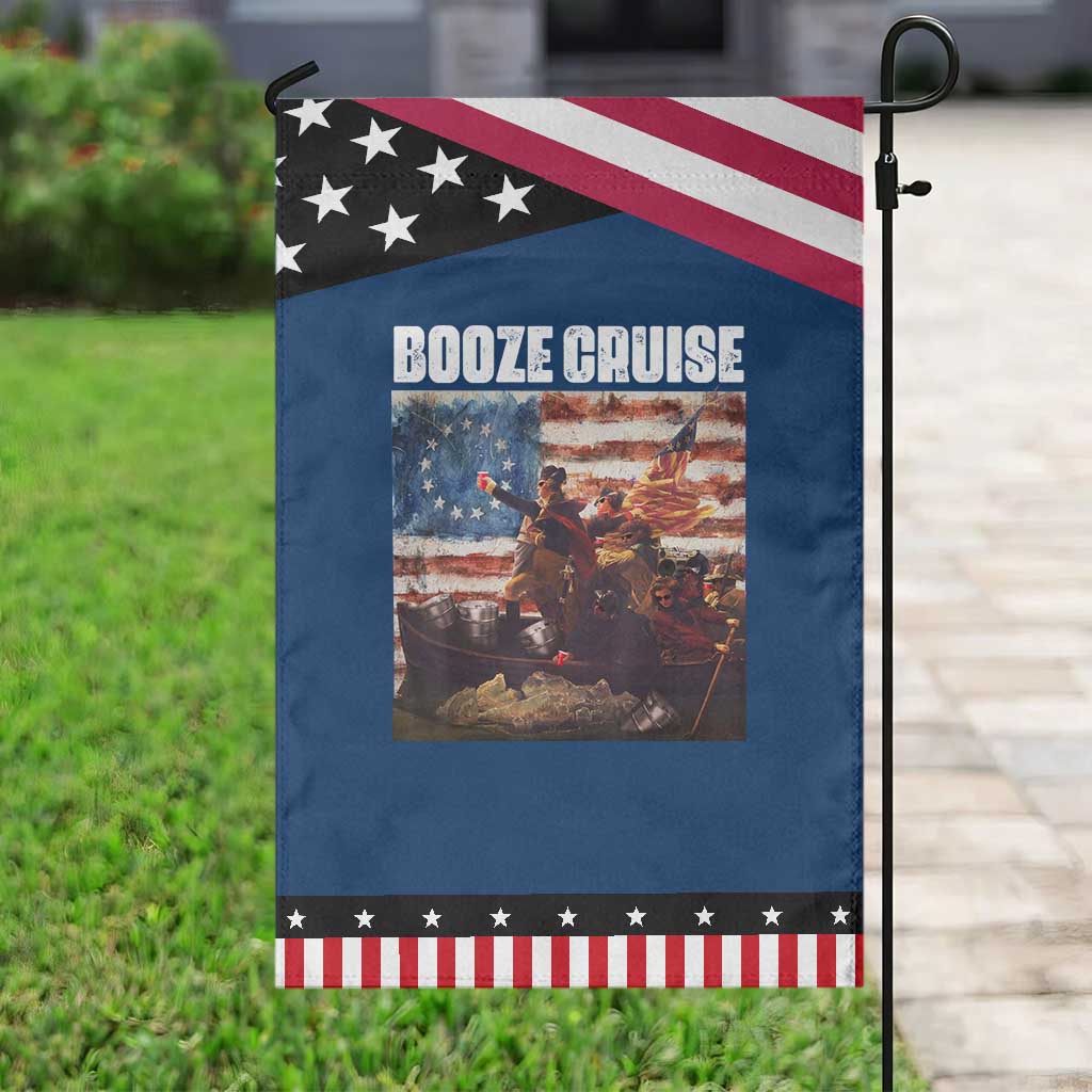 Funny George Washington Patriotic Garden Flag Booze Cruise Political Party Vintage American Flag