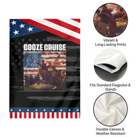 Funny George Washington Patriotic Garden Flag Booze Cruise Political Party Vintage American Flag